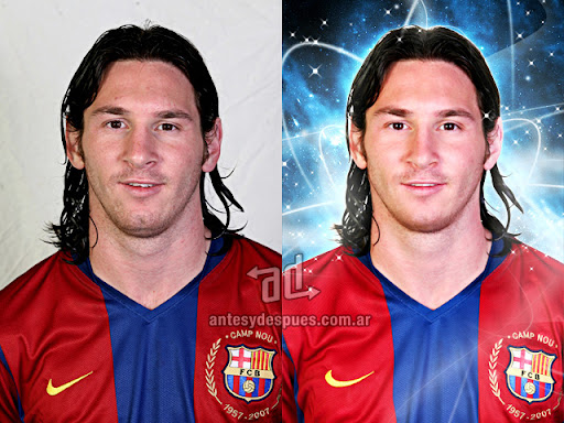 Lionel Messi sin Photoshop