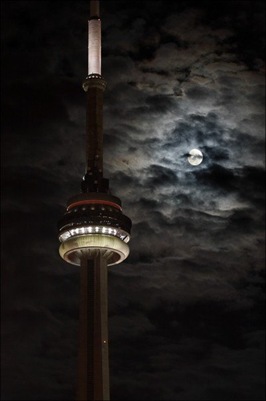 cn tower night