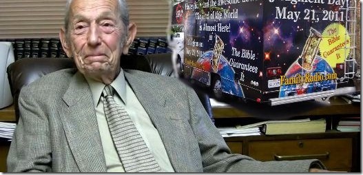 Harold Camping has once again predicted when Christ will return and the world end, May 21