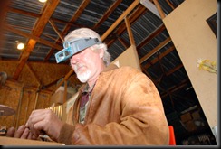 Doug Horton at work on a piece of jewelry.