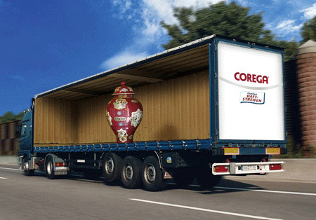 Corega Truck Advertisement