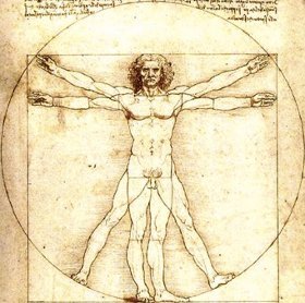 El hombre de Vitruvio, Leonardo da Vinci, 1487
