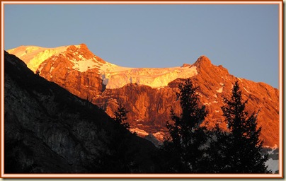 Sunset over the Ortler, from Trafoi