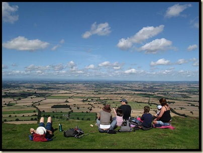 A view from The Wrekin on a sunny day