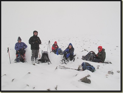 Lunch by the summit of Creag nan Gabhar
