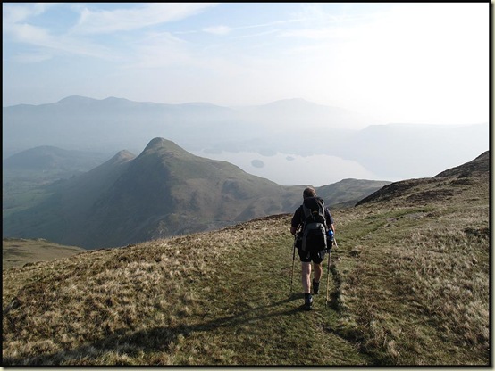 Poor Michael sets off from Maiden Moor towards Cat Bells, at a cracking pace...
