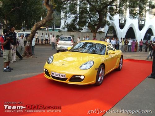 [yellow porsche cayman s at the 2010 super car rally mumbai[5].jpg]