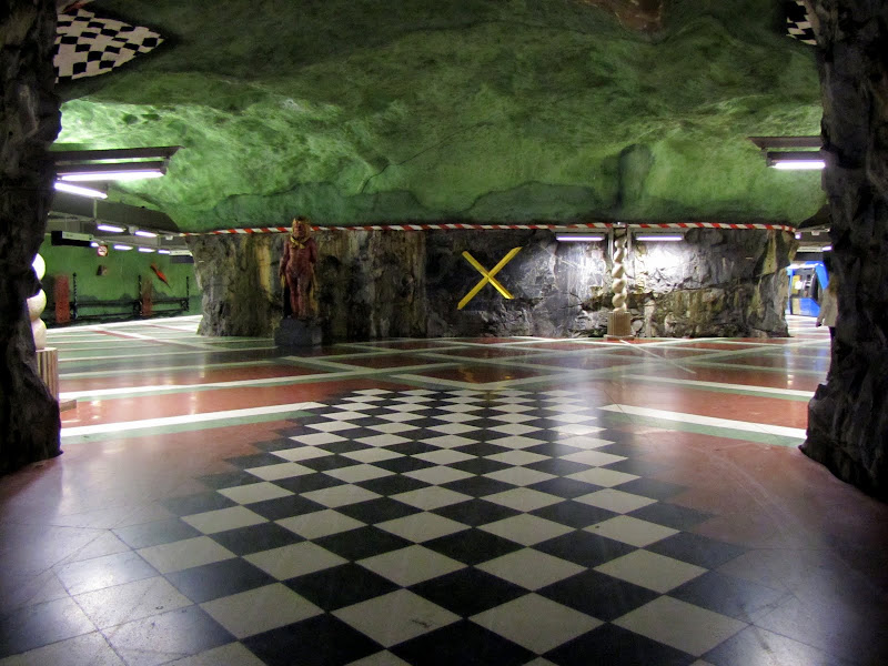 интерьер одной из станций Стокгольмского метро 