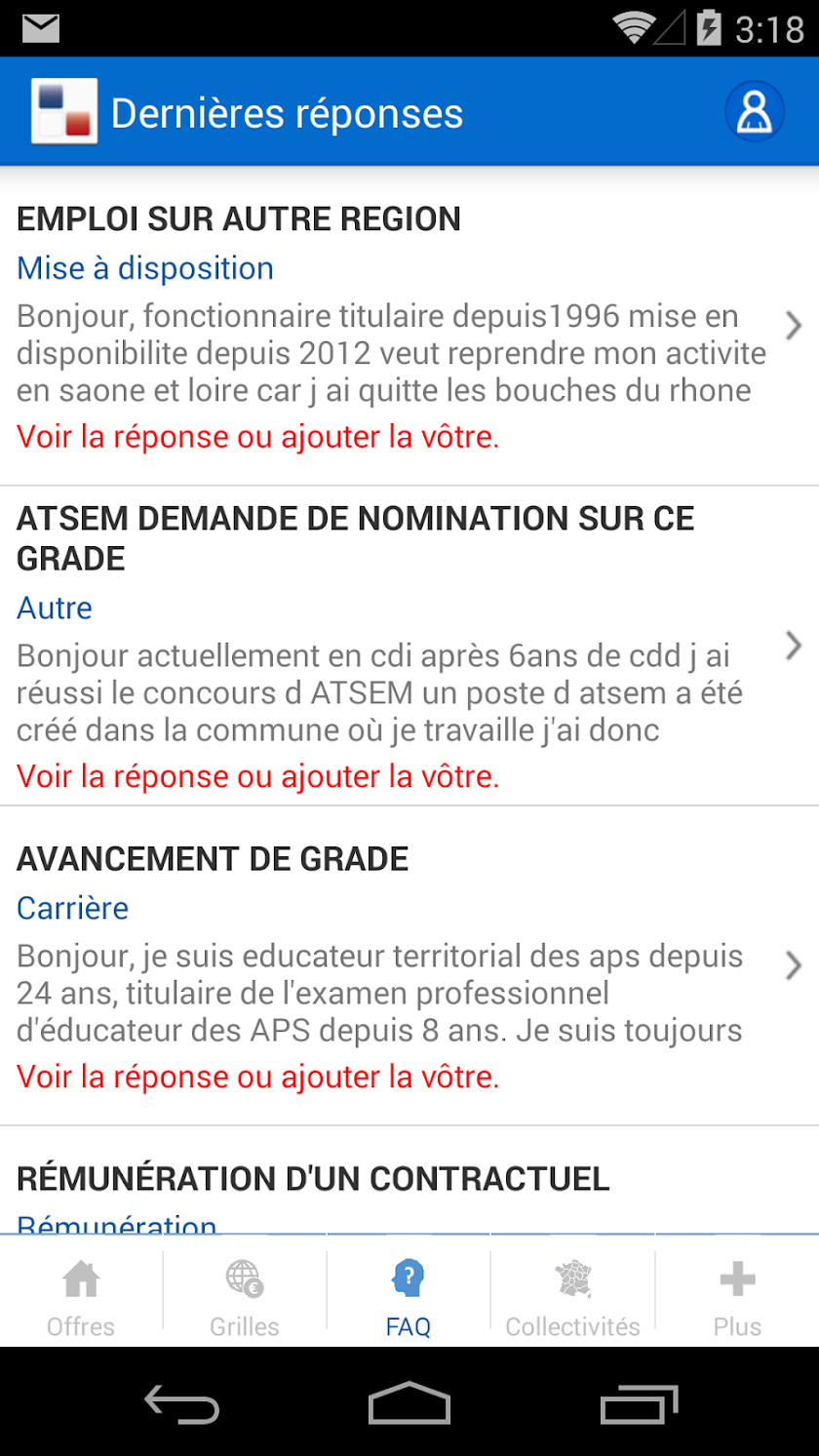 Emploi Collectivites Screen 3
