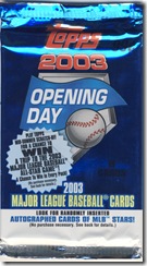 Topps 2003 Opening Day Pack