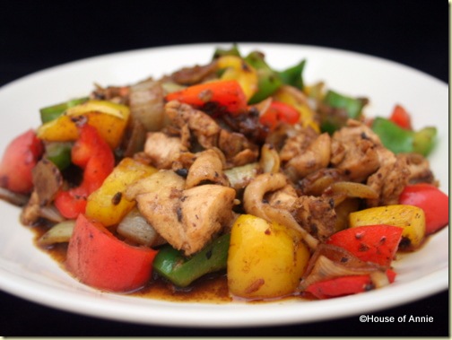 black bean chicken and peppers