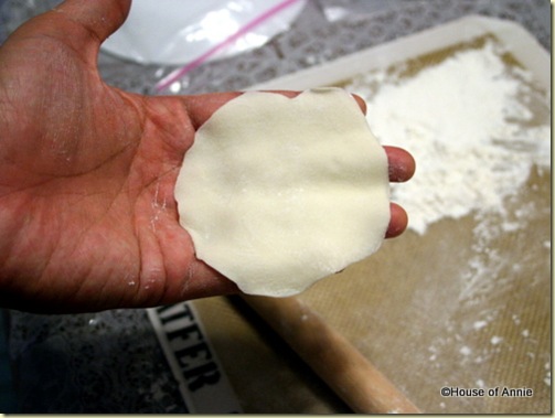 rolled homemade dumpling dough