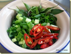 chile peppers green onions thai basil