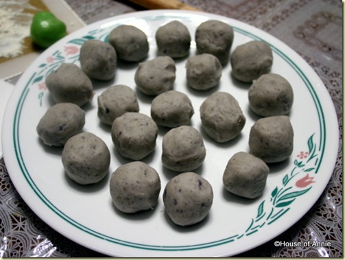 taro balls filling for spiral moon cakes