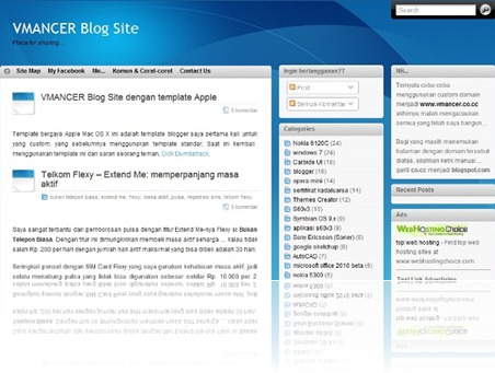 vmancer blog site-apple mac os X - blogger template