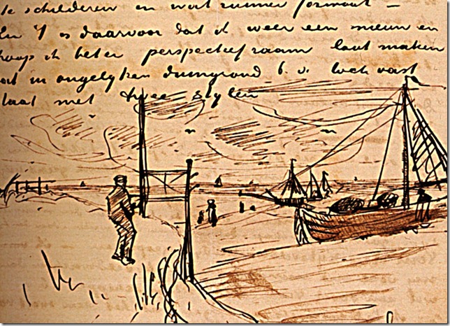 1882  Vincent Van Gogh  08  05 août, Croquis dans une lette à Théo  Amsterdam Rijksmuseum Vincent Van Gogh