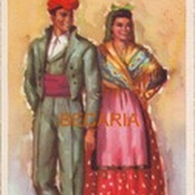 Postales antiguas trajes típicos españoles