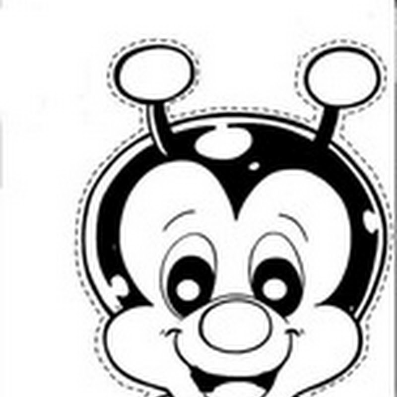 máscara para imprimir y colorear de una abeja