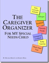 caregiver organizer cover special needs child