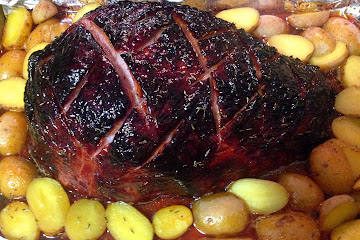 Roasted Potatoes and Ham