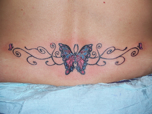 butterfly tattoos on neck