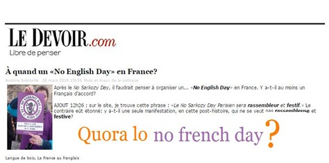 No English Day in France comentat