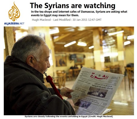 Syrians a watching AlJazeera 300111
