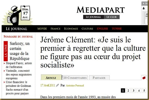 Culture Socialiste Jérôme Clément