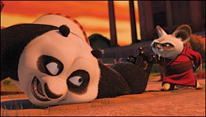 Po and Master Shifu in Kung Fu Panda