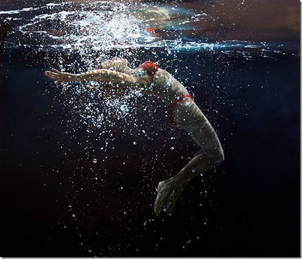 Eric Zener - somersault 54x66 oil on canvas 2010