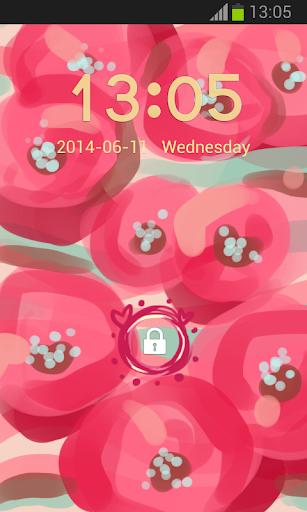 粉紅色的花朵GO鎖屏