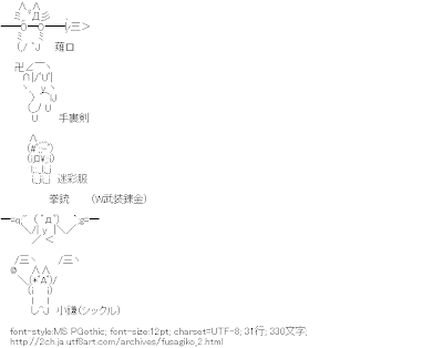 2ch Aa アスキーアート リサイクル保管庫 忍者