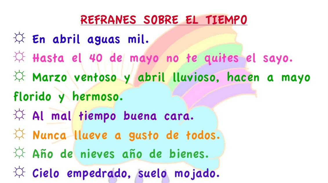 Que Son Los Refranes Para Niños De Primaria Hay Niños