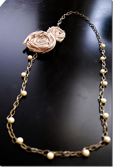 threaded rosette necklace 