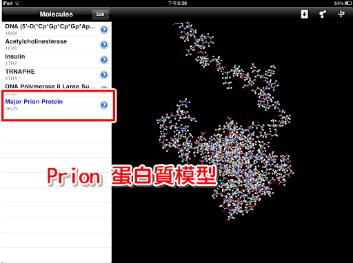 觀看 Prion 蛋白質模型