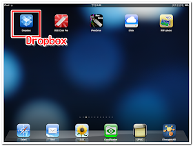 iPad 桌面上的 Dropbox 圖示