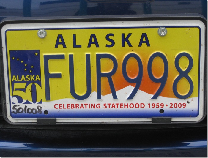 Alaskan license plate