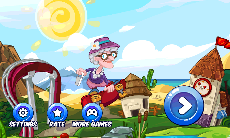    Angry Gran Skater Run- screenshot  