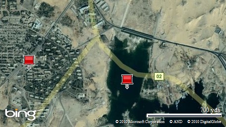 Tut Amon village Location , the village is on the right 