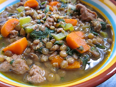 lentil & sausage stew