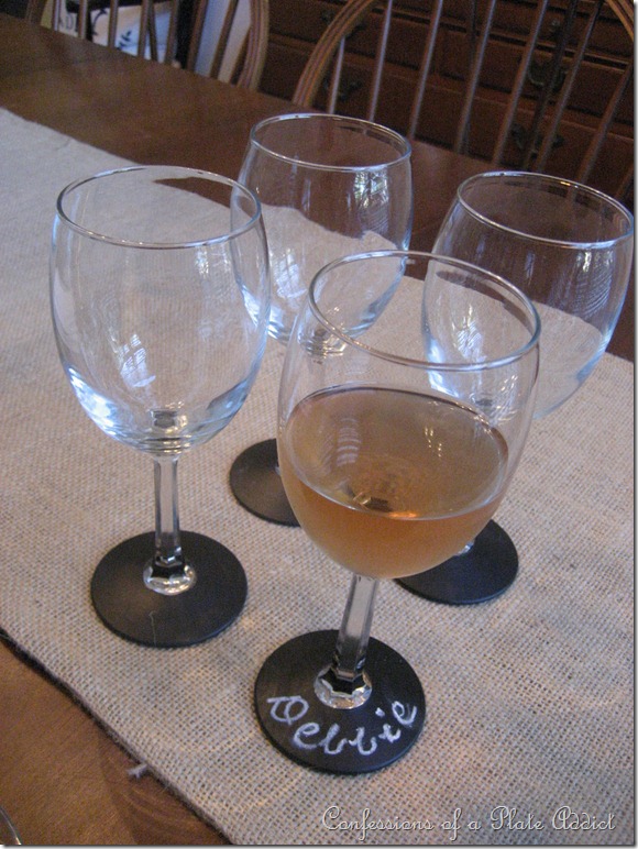 CONFESSIONS OF A PLATE ADDICT Chalkboard Wine Glasses