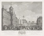Vrijheidsfeest op de Dam te Amsterdam op 4 maart 1795. Reinier Vinkeles en Daniël Vrijdag naar Jacques Kuyper, 1795