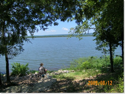 Don, fishing at Lake Sardis