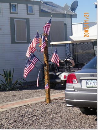 a lighted flag pole!