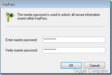 KeyPass - Master password