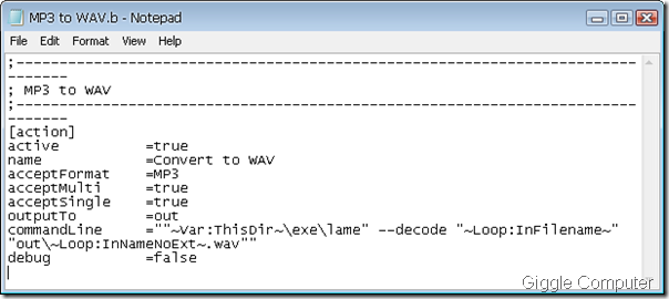 File Blender - Config file