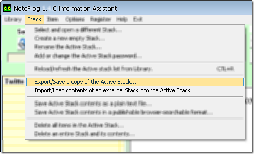 FrogNote - Backup Stack