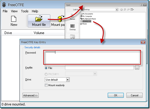 FreeOTFE - Mount file