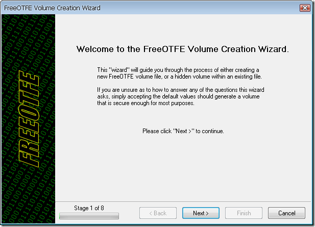 FreeOTFE - New Step 1