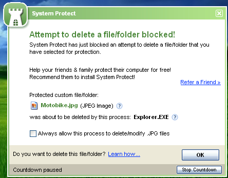 System Protect - Deletion block